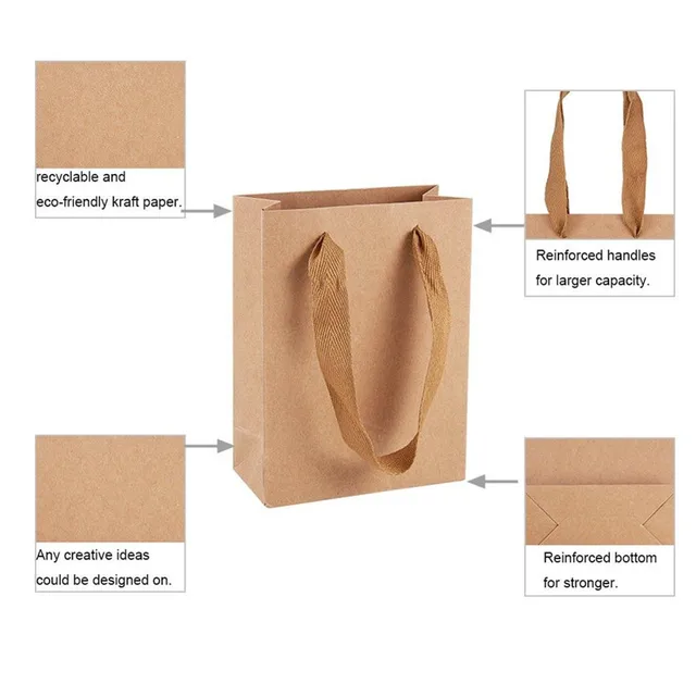 10Pcs/Lot Handmade Packaging Gift Bag Wuth Handle Hole Apple Heart Shape  Hollow Brown Kraft Paper Box Party Display Gift Bags - AliExpress