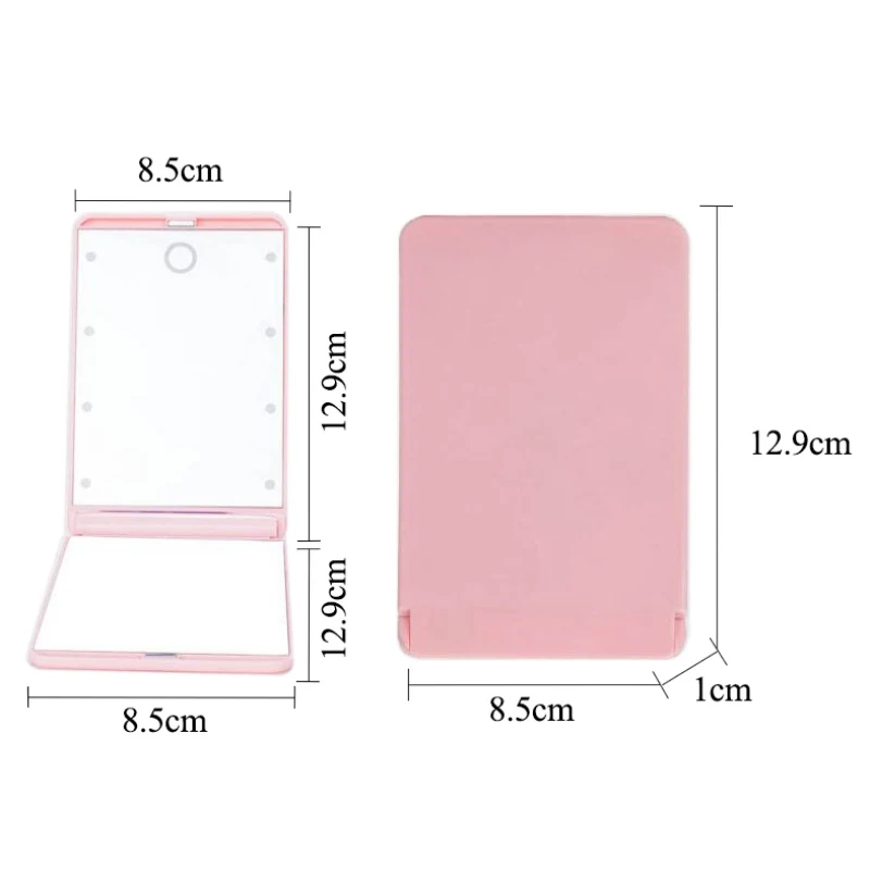 Профессиональный косметический женский набор зеркало заднего вида с 8