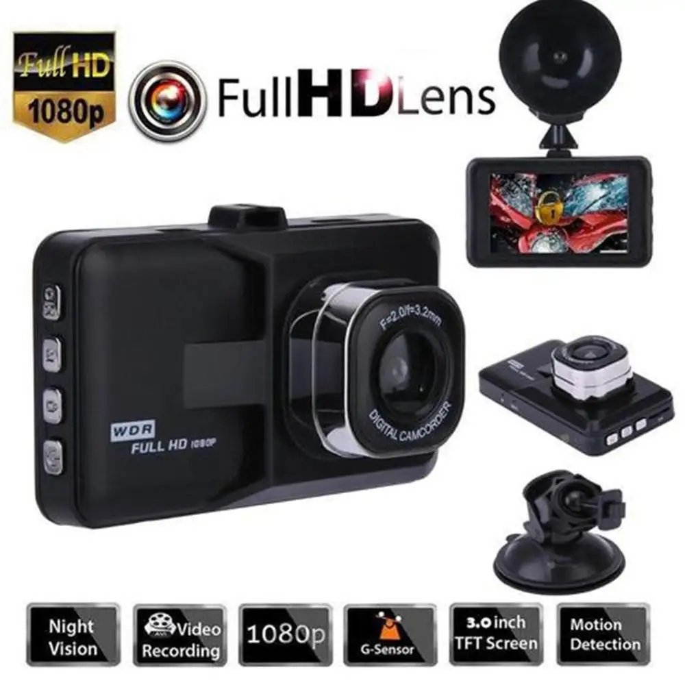 

Car Driving Recorder 3.0 Inch Screen Infrared Night Vision 120 Degree Lens Smart Dash Camera car Recorder