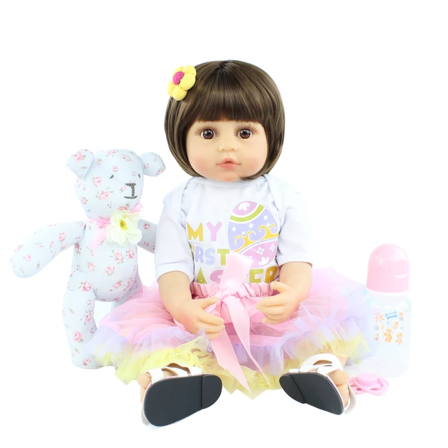 Boneca Bebe Reborn Full Silicone Baby Doll Toy Lifelike 55cm Newborn Girl  Babies Doll Lovely Birthday Gift Bathe Toy - Dolls - AliExpress