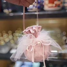 Бархатный мешок для упаковки ювелирных изделий, мешочек для помады, косметический подарок на день рождения, свадьбу, упаковка, поставка, мешок на шнурке, индивидуальный логотип