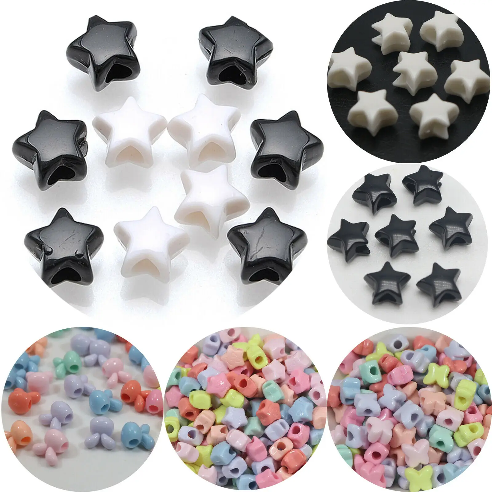 Acrylic Butterfly Beads - Colorful Kandi Beading Supply