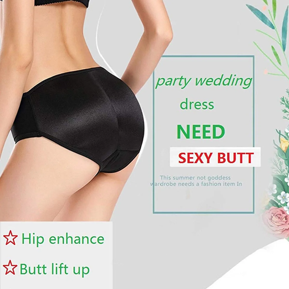 Hip Enhancer Sexy Lingerie Buttocks For Women Underwear Butt Lifter Padded Panties Booty Shaper Shapewear Low Waist Panty Briefs - Panties