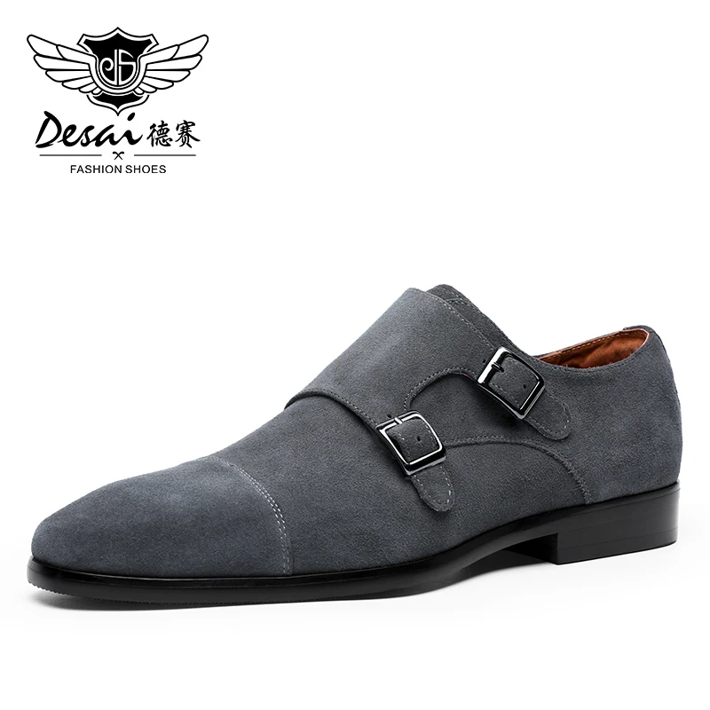 Men Shoes Custom Formal Desai Genuine-Cow-Leather Luxury Brand Male Winter Casual Germany