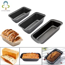 1pc Pan tostada rectangular Pan de molde pastel molde de acero al carbono Pan de repostería para hornear DIY sartén antiadherente suministros para hornear ZXH