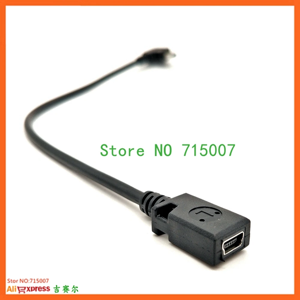 Мини-usb 2,0 Up& DO& Left& Right 5Pin мужчин и женщин удлинитель для gps тахографа 25 см черный