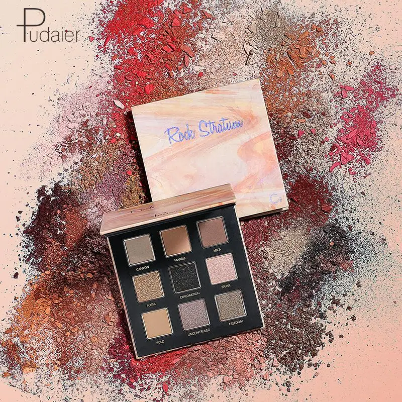 Pudaier Теплые цвета земли с шиммером матовые Сияющие тени для век Pallete тени для век Пудра Палитра Косметика для макияжа легко носить
