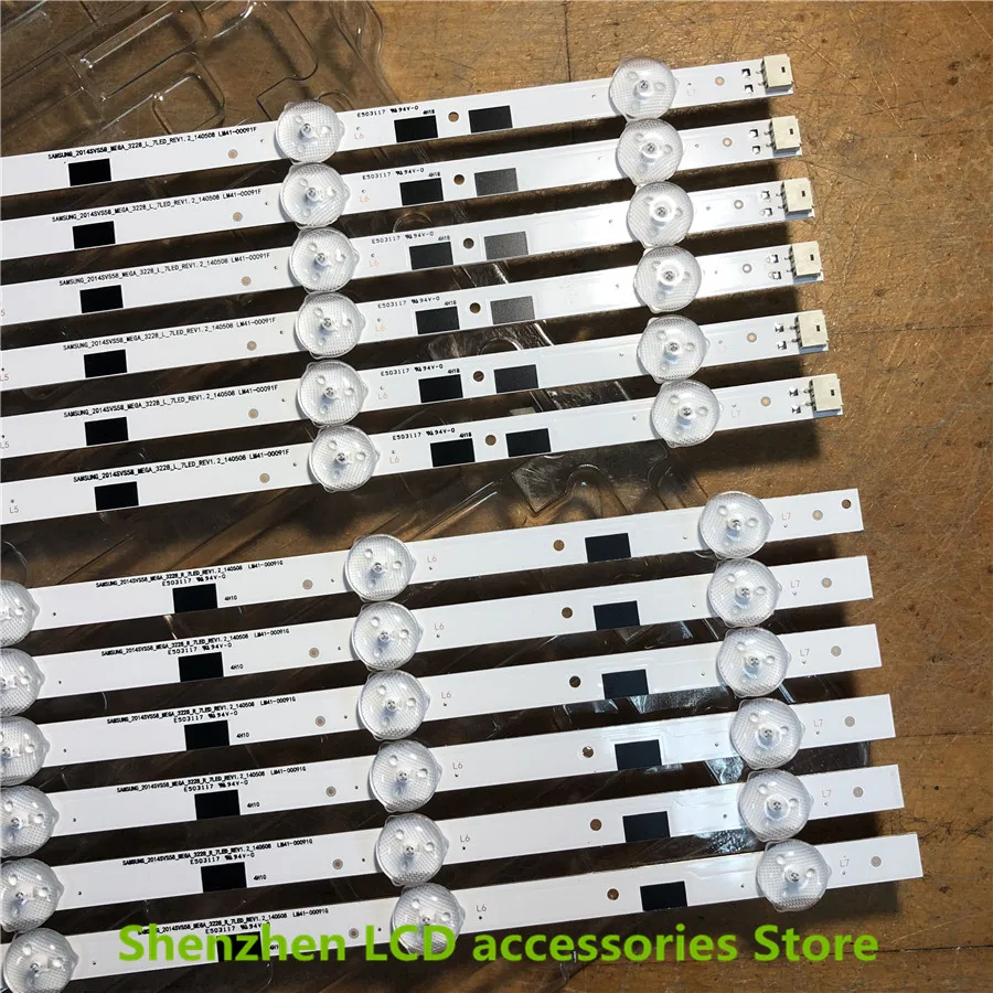 36PCS LED Backlight strip 14Lamp For Samsung 58"TV UA58H5288 2014SVS58 LM41-00091F LM41-00091G UE58J5200 BN96-32771A BN96-32772A