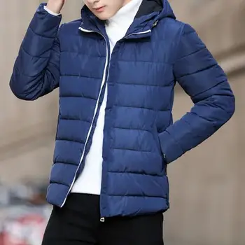 

Winter Standing Collar Down Cotton Jackets Mens Short Warm Down Coats Male Winter Slim Overcoat Jacket Man