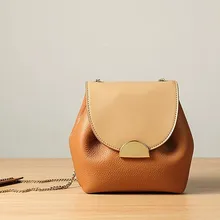 Слой головы воловьей кожи небольшой на одно плечо портативный из натуральной кожи для женщин