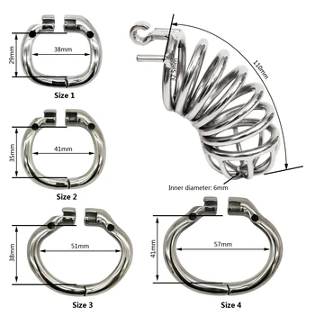 Ergonomic Stainless Steel Stealth Lock Male Chastity Device,Cock Cage, Penis Lock,Cock Ring,Chastity Belt,S062 2