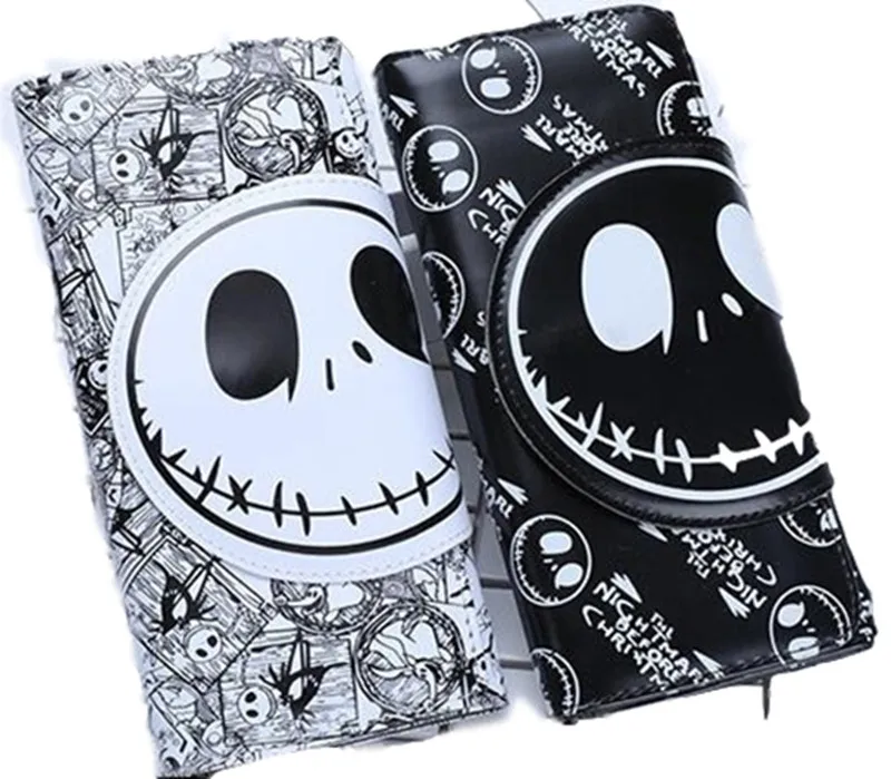 Кожаный кошелек Джек Скеллингтона для мужчин и женщин с мультяшным принтом