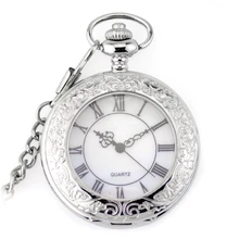 Стимпанк Ретро карманные часы ожерелье подвеска цепь винтажные римские цифры кварцевые карманные часы унисекс подарки Relogio De Bolso