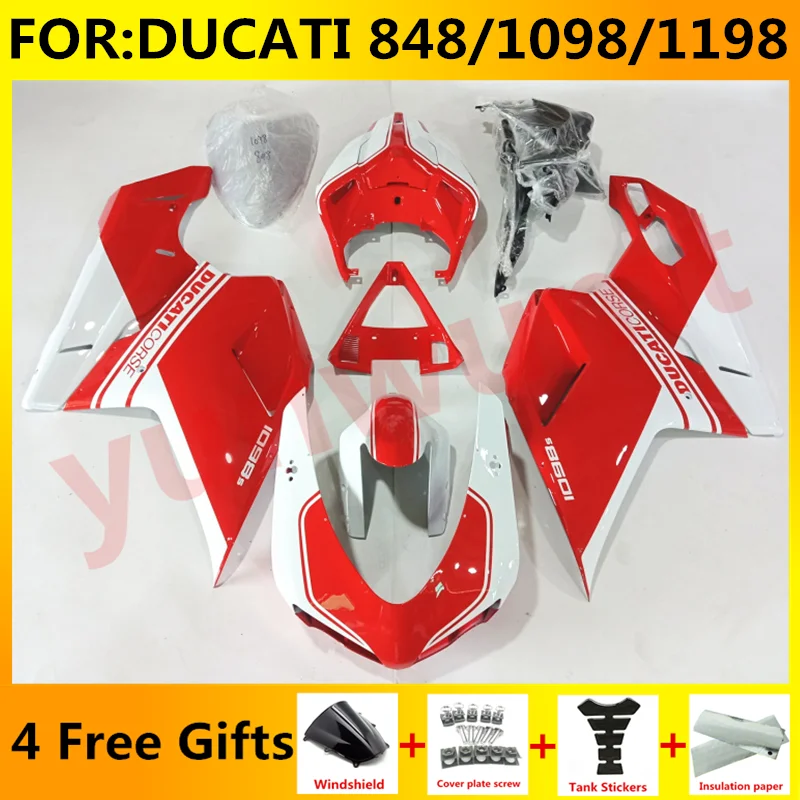 Новинка комплект обтекателей для мотоцикла из АБС-пластика подходит DUCATI 848 1098 1198