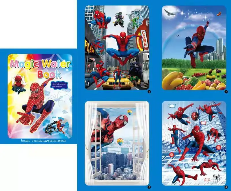 

Magic Water Drawing Book Coloring Book Doodle with Pen Painting Board Juguetes For Children Education Drawing Toy 6 Colors