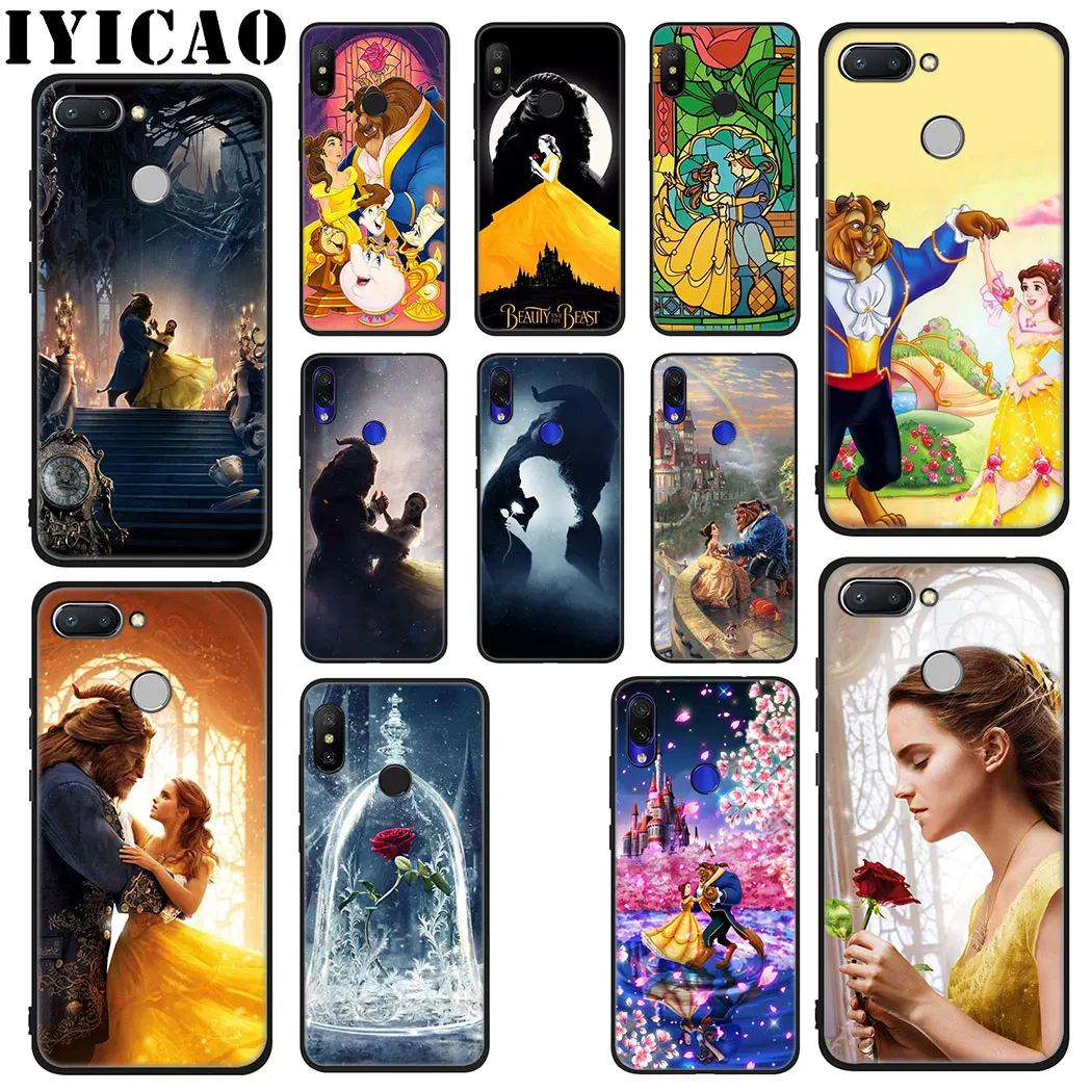 Красота и с рисунком из мультфильма Красавица Чудовище Мягкий силиконовый чехол