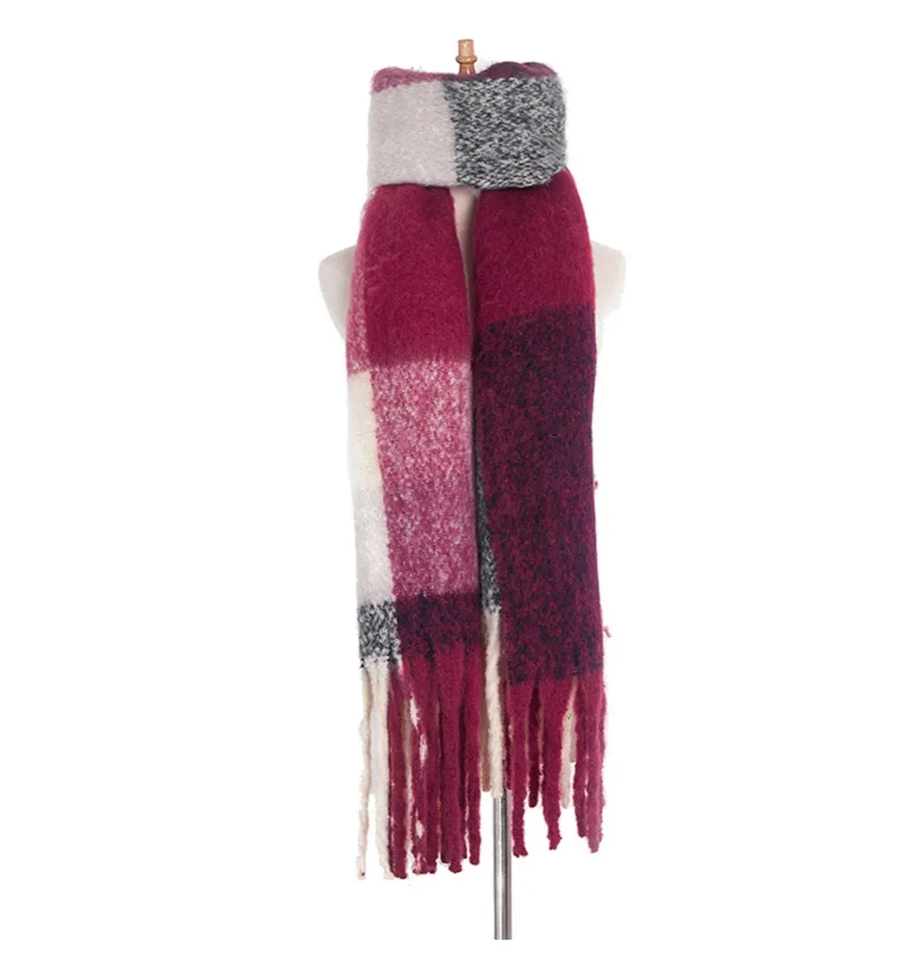 Febelle кашемировый женский зимний шарф для девочек плед пончо Осень пашмины шарфы женские