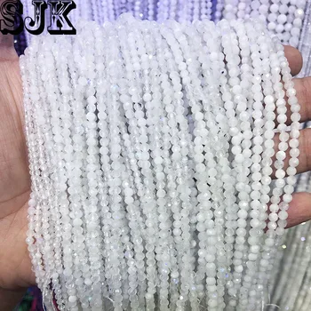 

Natural Stone Faceted AAA Grade Moonstone Round Beads 2/3/4/5mm Section Loose Beads For Jewelry Making DIY Necklace Earring