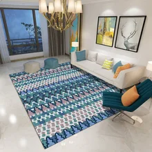 Alfombras de área modernas americanas Vintage de luatsi alfombra patrón geométrico nórdica mesa de café Simple alfombra para sala de estar