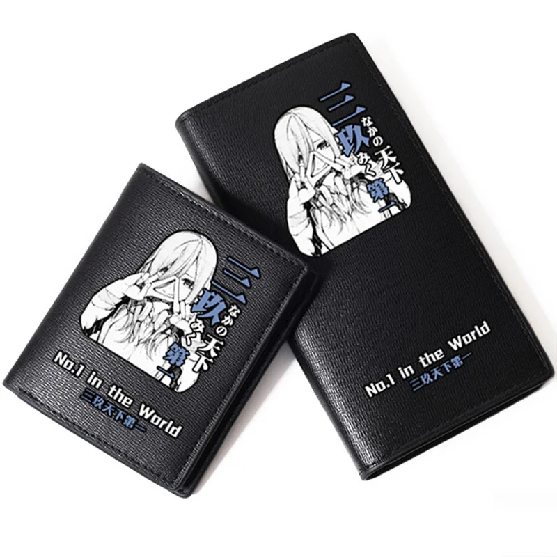 Beste Hot Anime De Typische Quintuplets Nakano Miku Kawaii Vrouwen Lange Portemonnee Pu Lederen Portemonnee Id Kaarthouder Meisje Portemonnee