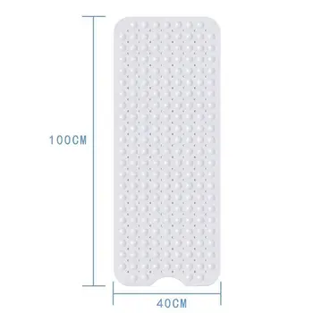 

New Bath Mat 100 x 40cm with Cupping Massage Bath Mat white anti-slip Material Extra-long shower mat Washable bathroom rug in ma