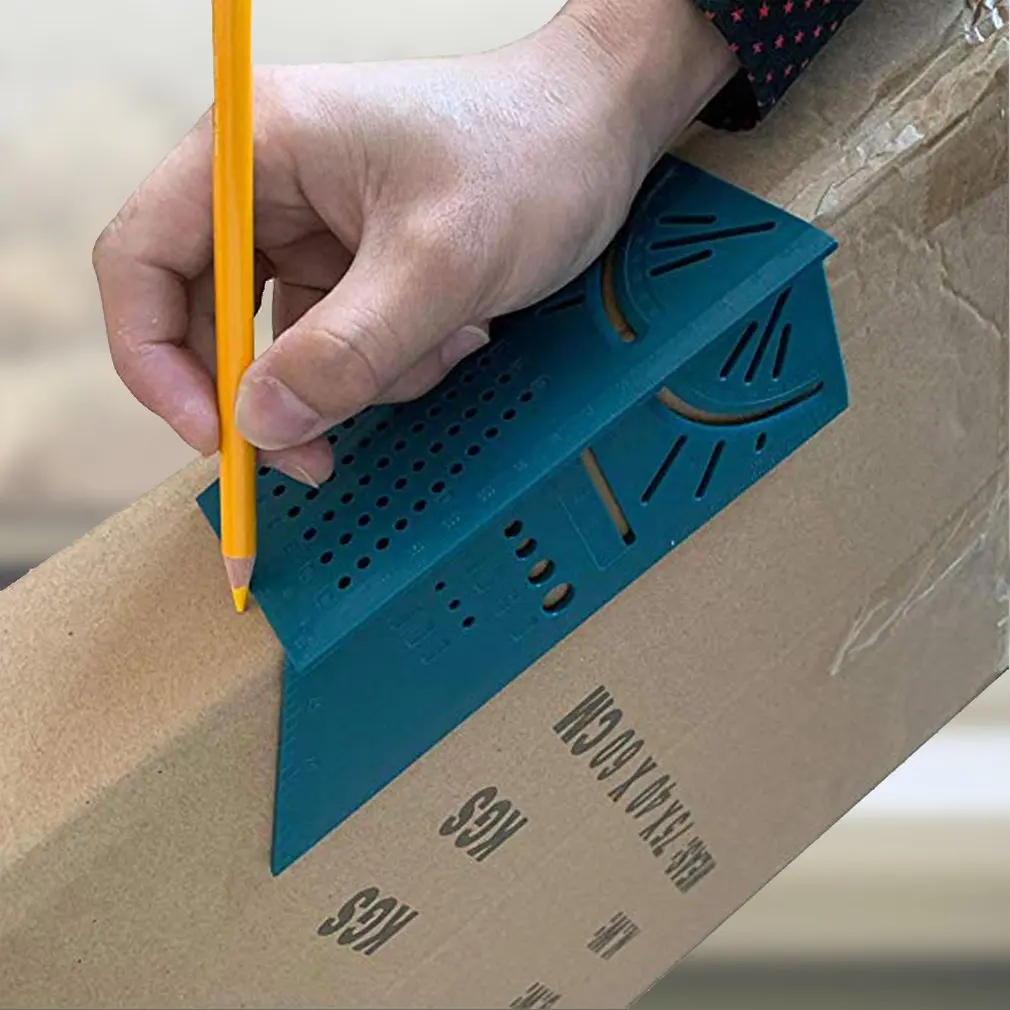 

Woodworking 3D Mitre Angle Measuring Square Size Measure Tool With Gauge & Ruler Tools