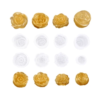 

1pcs UV Resin Jewelry Liquid Silicone Mold Flower Rose Resin Charms Pendant Molds Intersperse Decorate Making For DIY