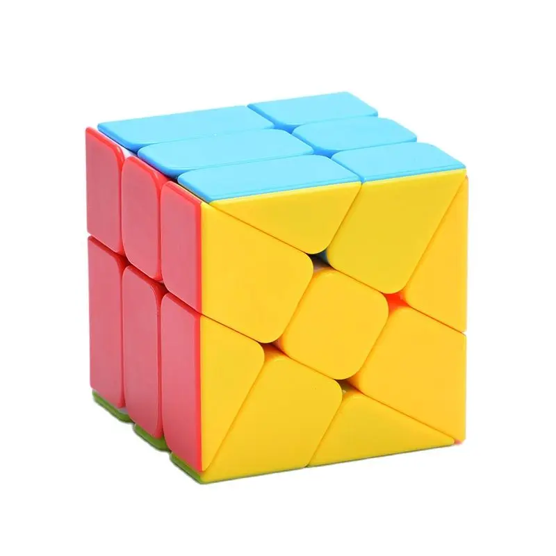 FanXin ветряная мельница магический куб головоломка без наклеек твист Cubo Magico 3x3x3