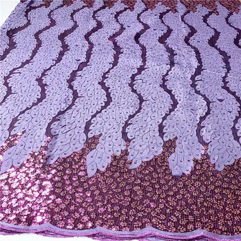 

Madison French Sequins Net Lace Fabric 2020 High Quality Lace Material African Tulle Lace Fabric For Nigerian Wedding