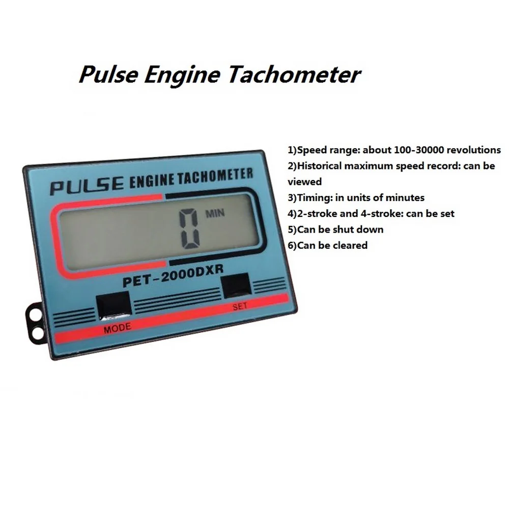 Tachometer Gauge Engine Tachometer Tachometer Meter Car Engine Tachometer Handheld Digital Induction Chain Saw Tachometer for Chainsaw Lawnmowers Gasoline Engine Timed in Minutes