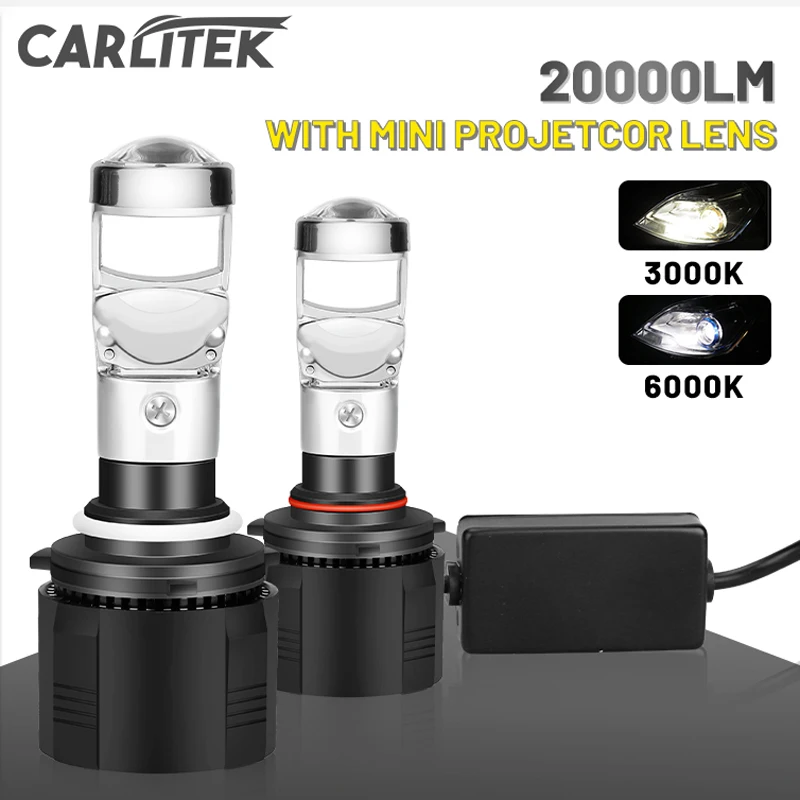 Светодиодные лампы для фар H7 9005 лм мини-объектив проектора H4 светодиодные фары
