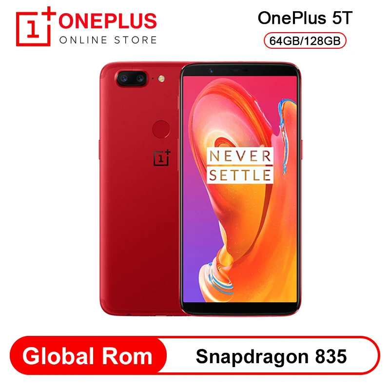 Смартфон OnePlus 5 T с глобальной ПЗУ 6 ГБ/8 ГБ 64 ГБ/128 Восьмиядерный процессор Snapdragon 835 01