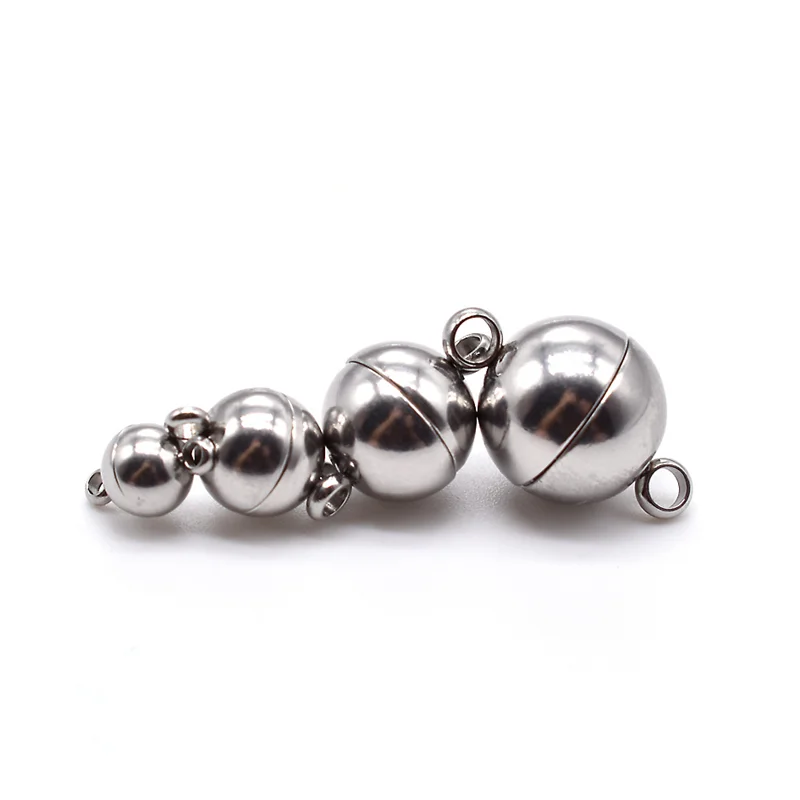 

5pcs Bracelet magnet clasps stainless steel 6//10/12mm ball Magnet Buckle Strong Magnetic Clasps for Jewelry Making DIY
