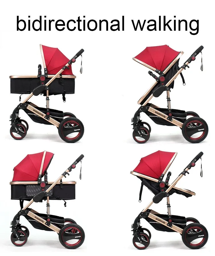 Детская коляска 2 в 1, коляска для отдыха или увлажнения, складной светильник, двусторонняя детская многофункциональная коляска для новорожденных