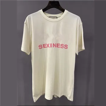 

Have logo Fashion Summer T-shirt woman Casual Loose Cotton tshirts Big Letter Logo Suitable for Neutral Men and Women Tops Tees