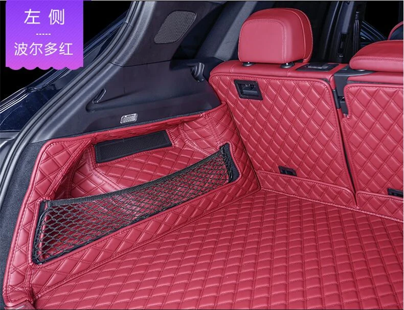 Floor Carpet Luggage Tray Mud Kick Pad Tailored Cargo Liner Boot Rear Trunk Mat YAVEIL For Porsche Cayenne 2018 2019 2020