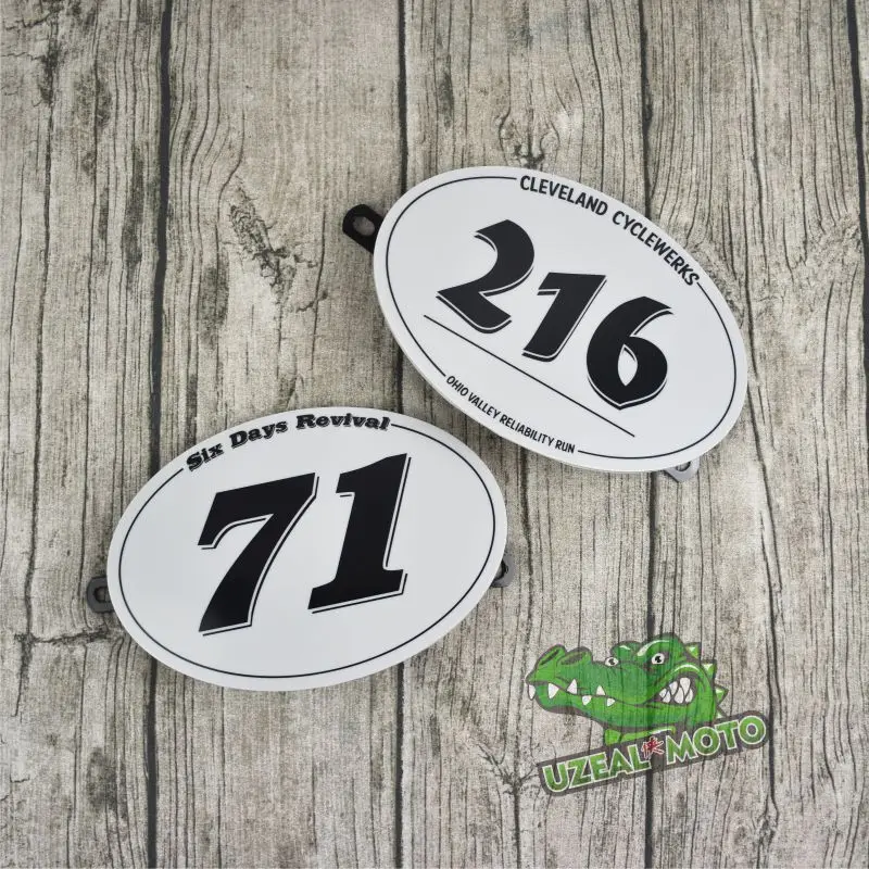 

retro motorcycle modified cafe racer climbing number plate decorative number plate
