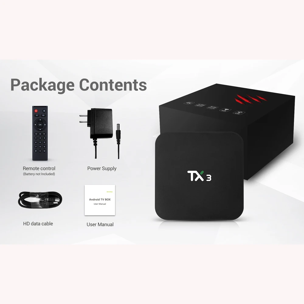 ТВ-приставка Tanix TX3 Android 9,0 Amlogic S905X3 H.265 8K Netflix HDR 2,4G/5 GHz Dual Wifi BT 4,2 смарт-приставка медиаплеер