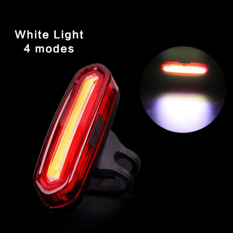 100 лм перезаряжаемый светодиодный высококачественный Перезаряжаемый USB задний фонарь для горного велосипеда MTB Предупреждение велосипедная лампа для фары заднего света - Цвет: white light