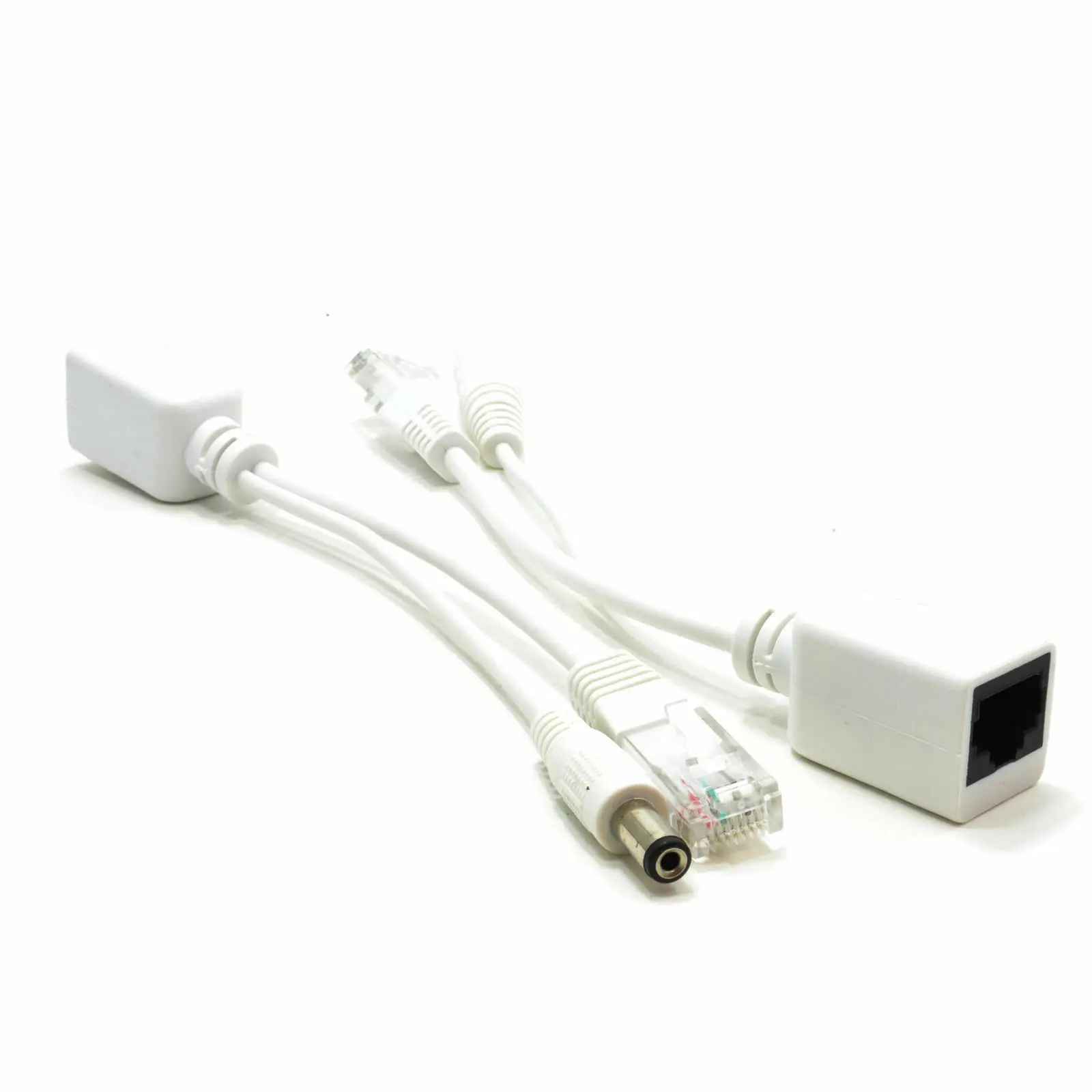 Cable de alimentación sobre Ethernet para cámara IP, adaptador divisor de inyector, CC de 12V, POE RJ45