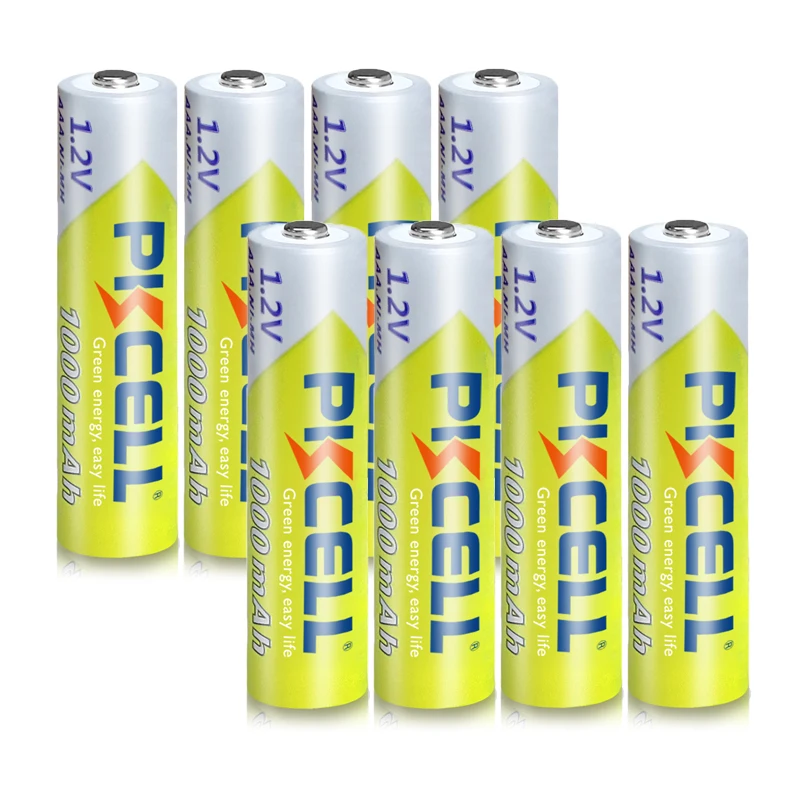 8Pcs PKCELL AAA Battery 1.2V Ni-MH AAA Rechargeable Batteries 1000MAH 3A aaa flashlight battery with 2PC AAA/AA Battery Holder