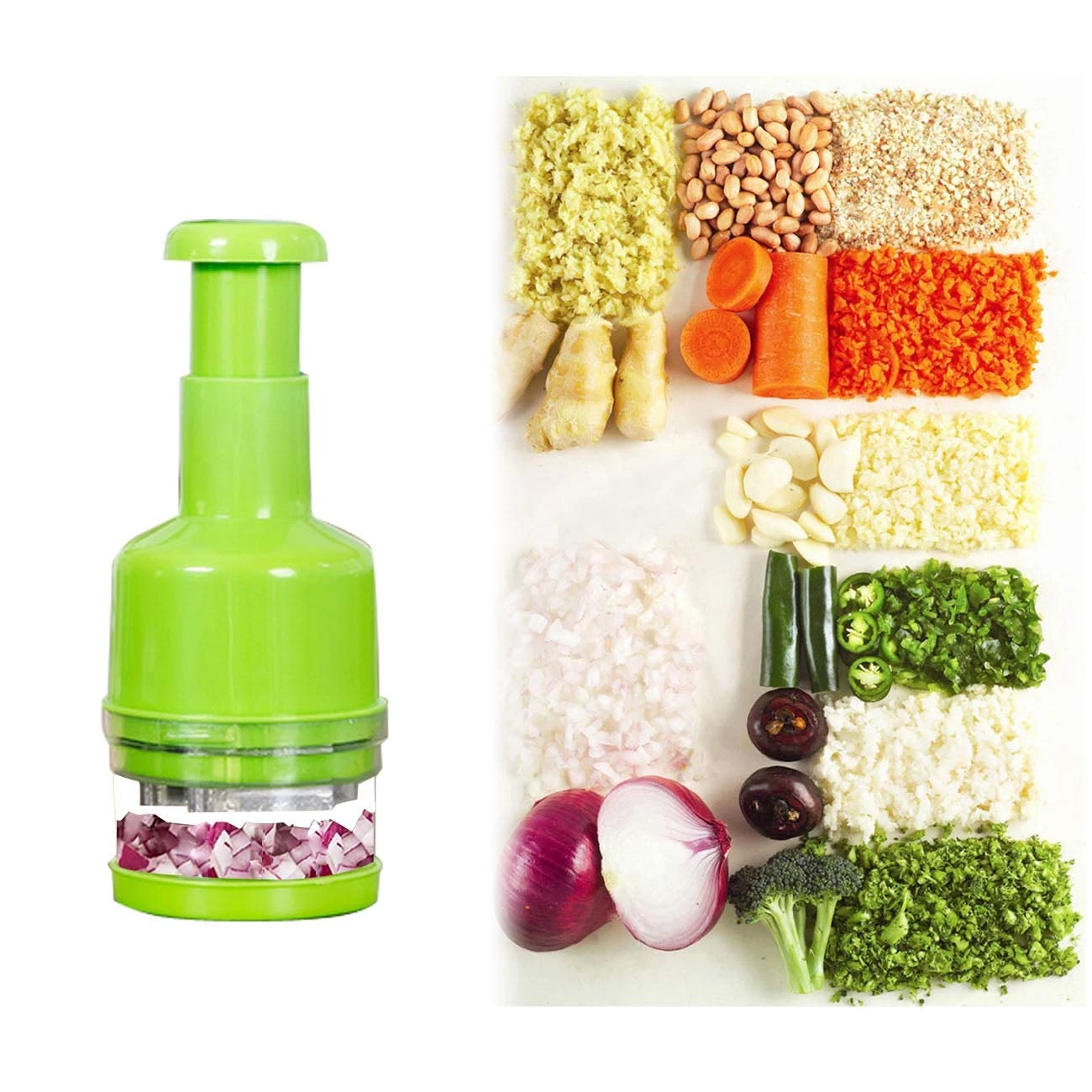 New Kitchen Pressing Vegetable Onion Garlic Chopper Cutter Slicer Peeler Dicer 