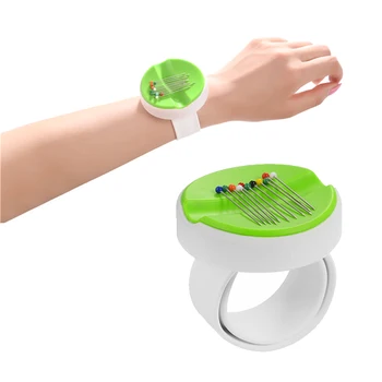 

Magnetic Sewing Box Needle Pin Cushion Magnetic Catcher Neddlework DIY Wrist Portable Kit Tool Storage Box Sewing Tools