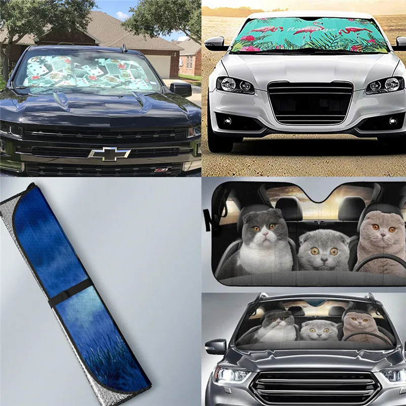 INSTANTARTS-3D-Animal-Cat-Design-Car-Sun-Shade-Windshield-Car-Sun-Shade-for-Windshield-Cars-Heat