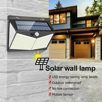 

7W Solar Light 208 LED Wall Light Induction Wall Light 270° Wide Angle Four-sided Light