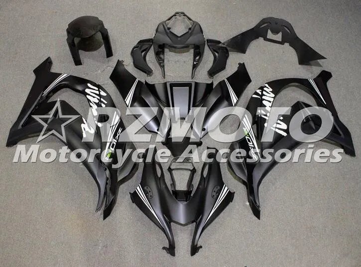 4 подарки ABS литья под давлением Полный обтекатели комплект подходит для Kawasaki Ninja ZX-10R zx10r 16 17 кузов матовый черный