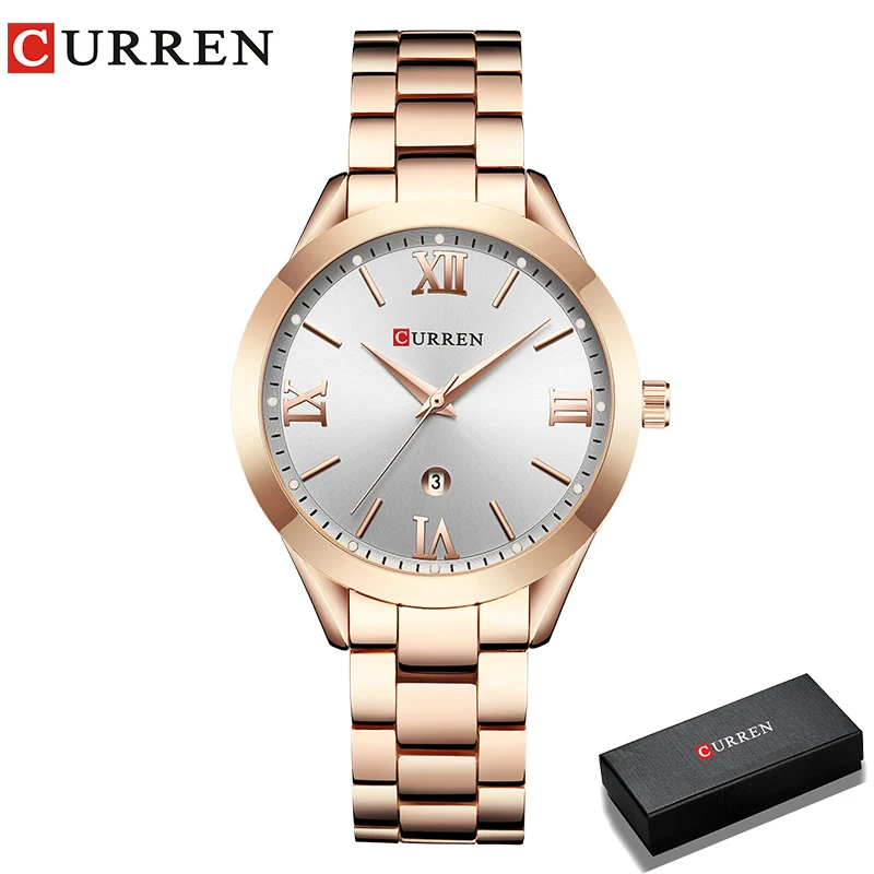 CURREN Gold Watch Women Watches Ladies 9007 Steel Women's Bracelet Watches Female Clock Relogio Feminino Montre Femme 9