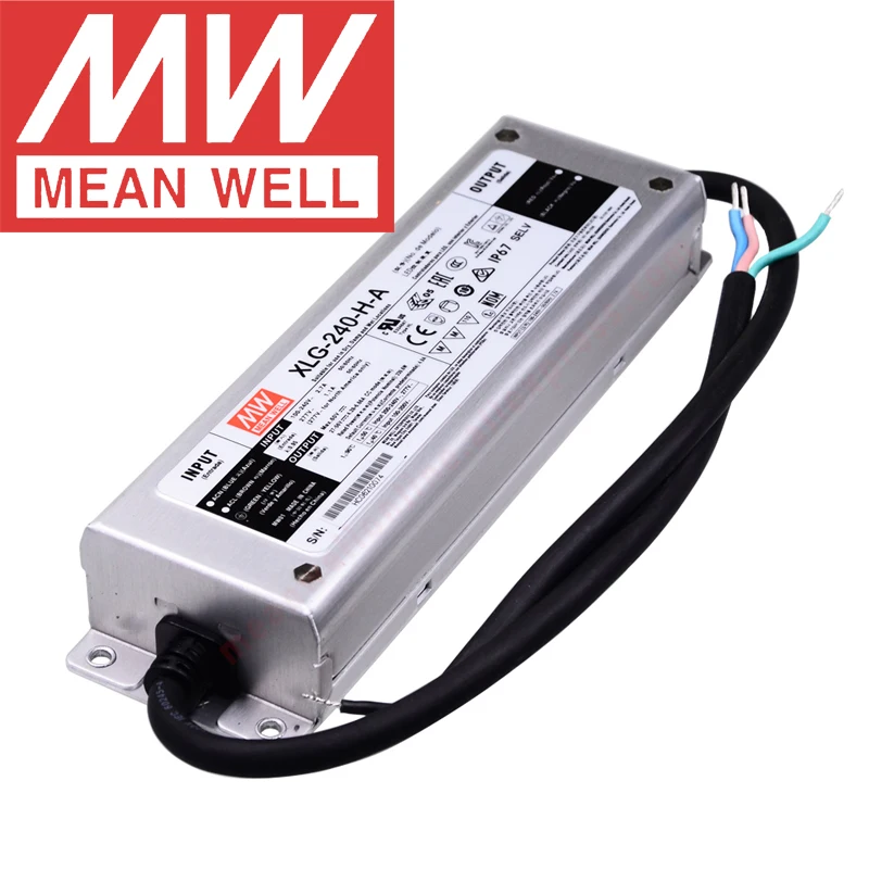 

Mean Well XLG-240-H-A IP67 Metal Case Street/Skyscraper lighting meanwell 4280-6660mA/27-56V/240W Constant Power Mode LED Driver