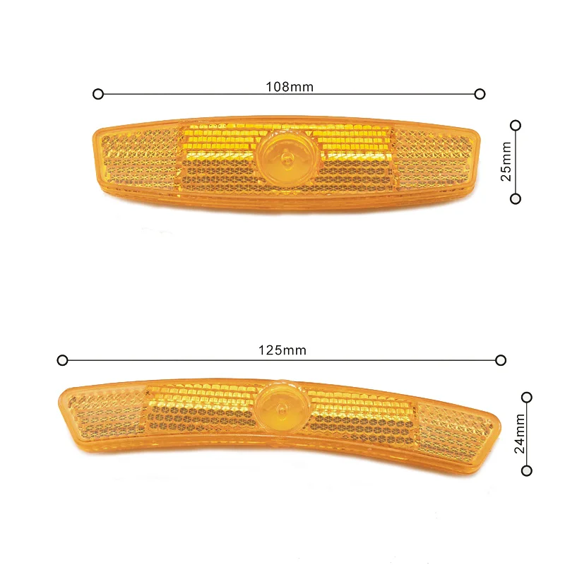 2PCS/Set Plastic Bicycle Wheel Spokes Reflector Snap-type Mountain Road Bikes Safety Warning Reflector