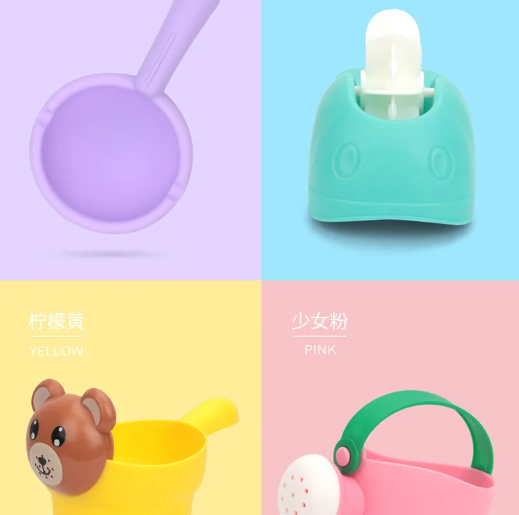 [Will Grab] Мягкий материал Silcone Baby Infants ванная комната играть с водой душ игрушка утка набор из четырех частей пляжные игрушки
